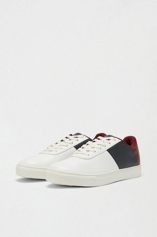 Burton White Trainers With Colour Block Detail 2
