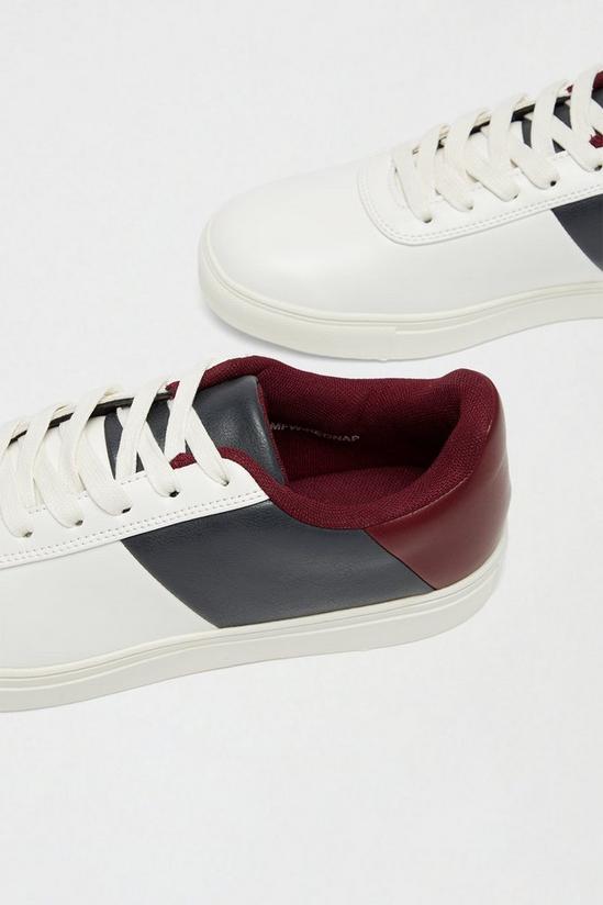 Burton White Trainers With Colour Block Detail 4