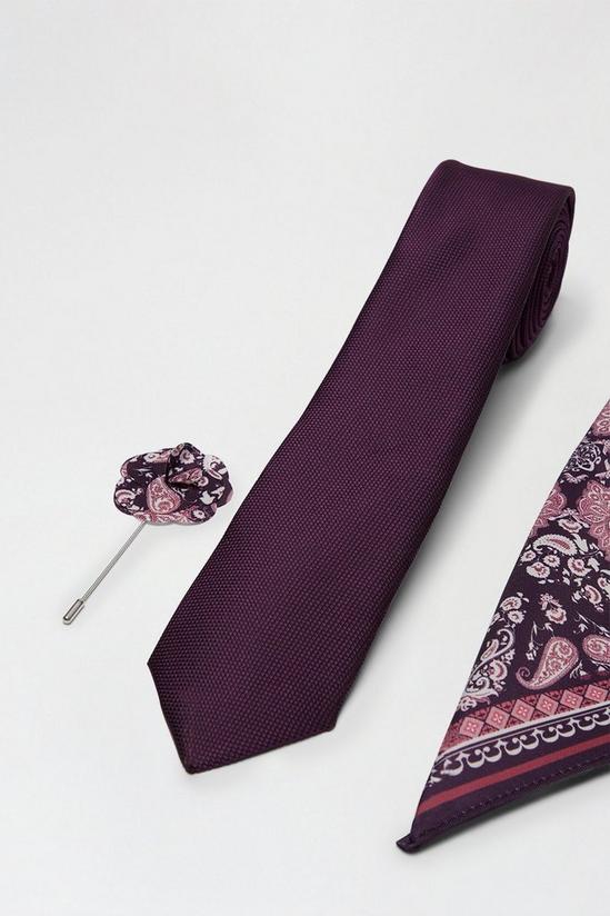 Burton Purple And Pink Three Piece Tie Set 2