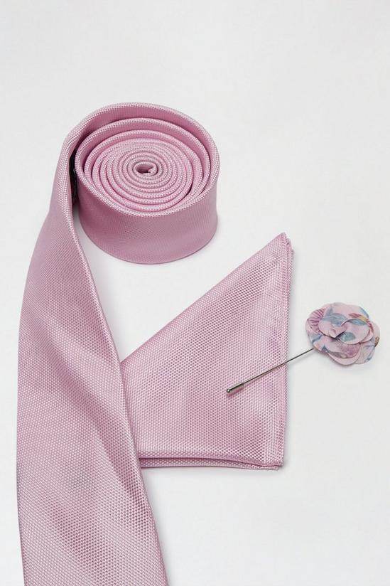 Burton Pink Pin, Tie And Pocket Square Set 2