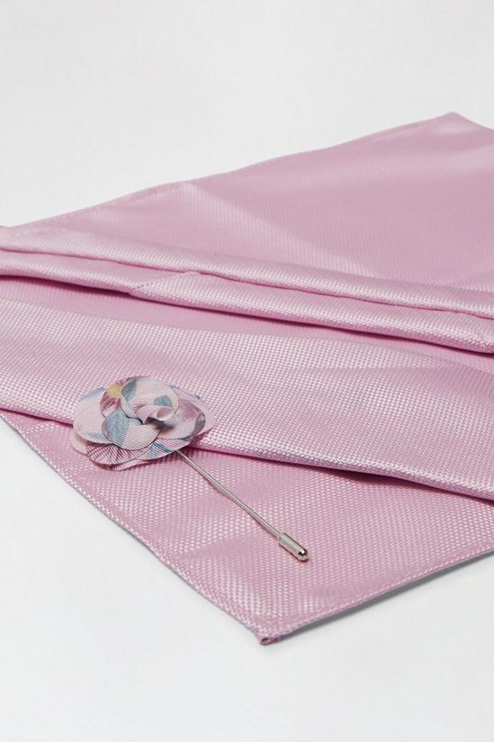 Burton Pink Pin, Tie And Pocket Square Set 3