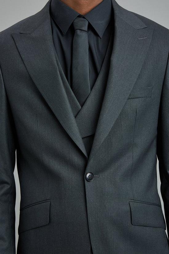 Burton 1904 Slim Fit Charcoal Peak Lapel Suit Jacket 4