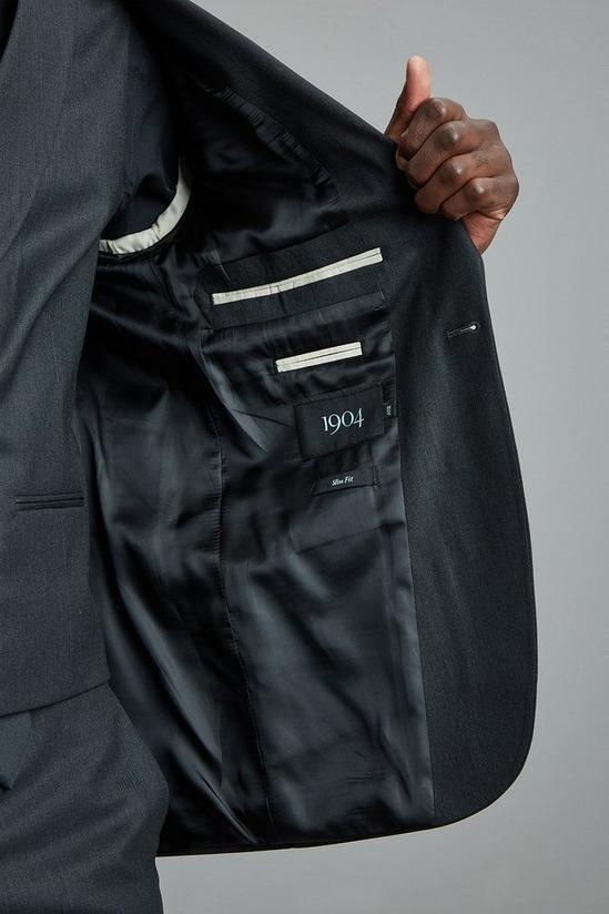Burton 1904 Slim Fit Charcoal Peak Lapel Suit Jacket 6