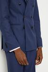 Burton 1904 Slim Fit Blue Double Breasted Peak Lapel Suit Jacket thumbnail 5