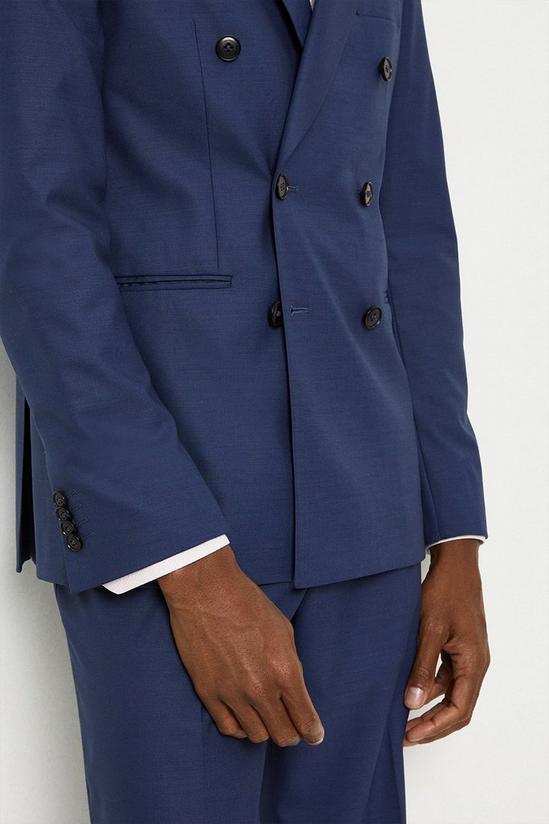 Burton 1904 Slim Fit Blue Double Breasted Peak Lapel Suit Jacket 5