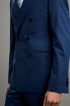Burton 1904 Slim Fit Blue Double Breasted Peak Lapel Suit Jacket thumbnail 6