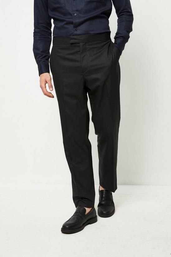 Burton 1904 Tailored Fit Black Suit Trousers 1