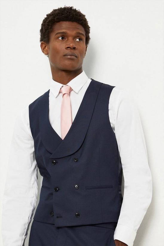 Burton 1904 Slim Fit Navy Double Breasted Suit Waistcoat 1