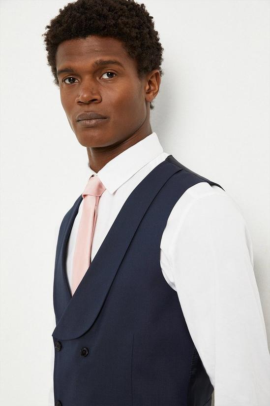 Burton 1904 Slim Fit Navy Double Breasted Suit Waistcoat 4