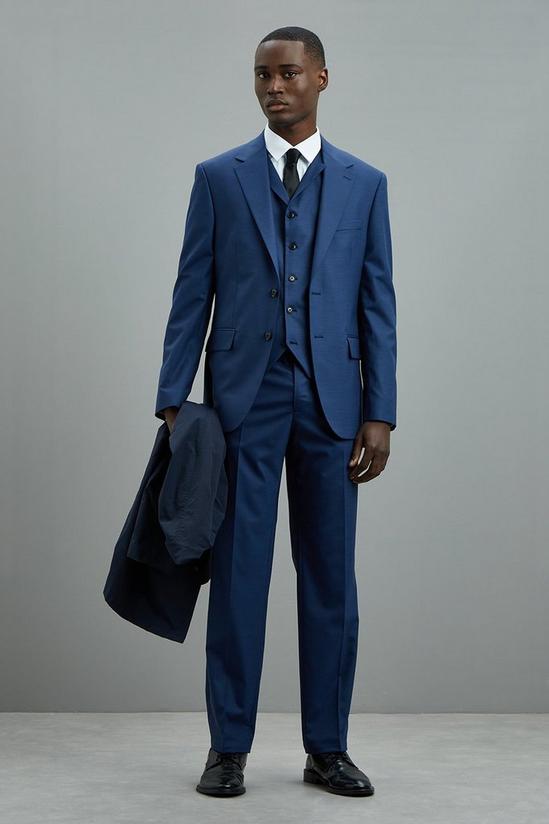 Burton 1904 Tailored Fit Blue Single Breasted Suit Waistcoat 2