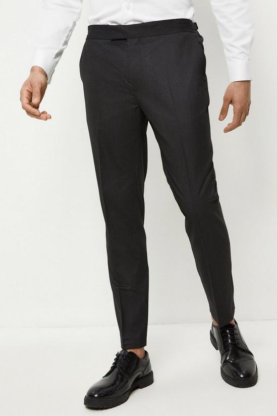 Burton 1904 Slim Fit Charcoal Suit Trousers 1
