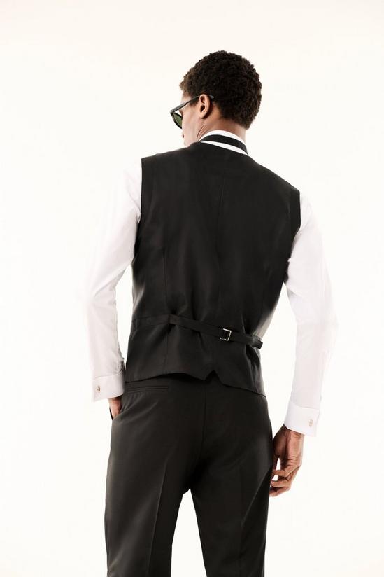 Burton 1904 Tailored Fit Black Single Breasted Suit Waistcoat 2