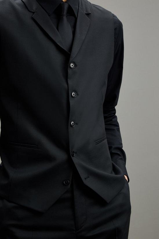 Burton 1904 Tailored Fit Black Single Breasted Suit Waistcoat 6