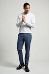 Burton Slim Fit Blue Jaspe Check Suit Trousers thumbnail 2