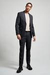 Burton Skinny Grey Highlight Check Suit Jacket thumbnail 2