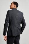 Burton Skinny Grey Highlight Check Suit Jacket thumbnail 3