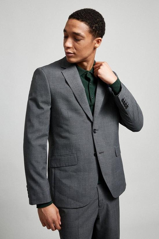 Burton Tailored Grey Jaspe Check Jacket 1