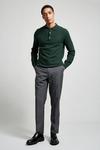 Burton Tailored Fit Grey Jaspe Check Suit Trousers thumbnail 1