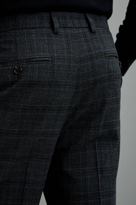 Burton Slim Grey Highlight Check Suit Trousers 6
