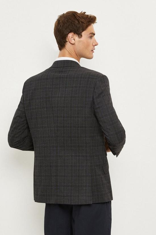 Burton Slim Fit Grey Highlight Check Suit Jacket 3