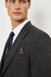 Burton Slim Fit Grey Highlight Check Suit Jacket thumbnail 4