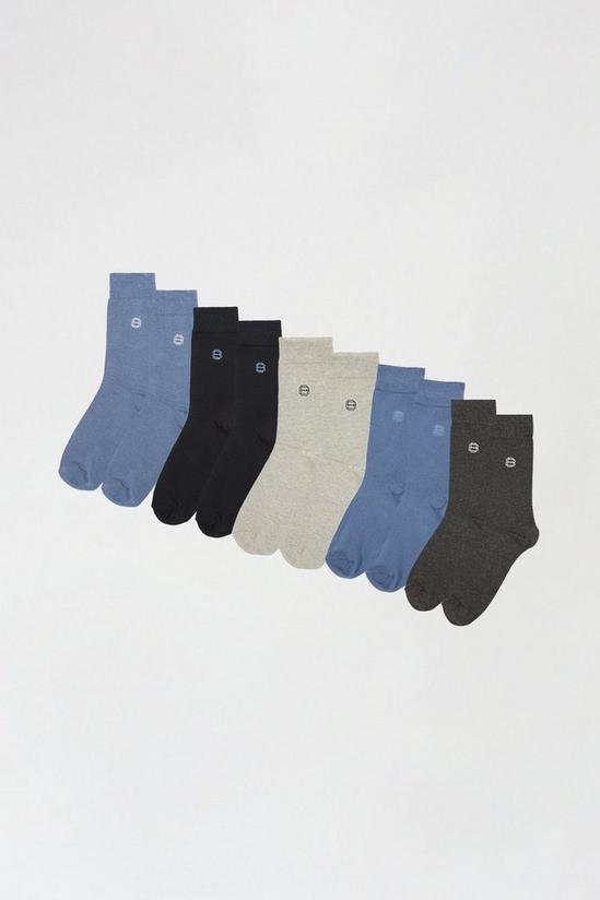 Burton 10 Pack Logo Embroidered Denim Socks 1