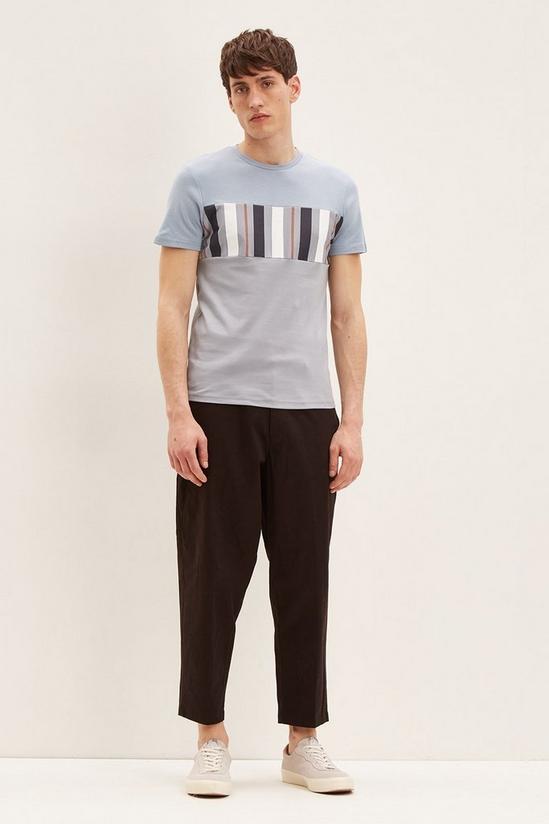 Burton Slim Fit Stripe Colour block T-shirt 2