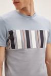 Burton Slim Fit Stripe Colour block T-shirt thumbnail 4