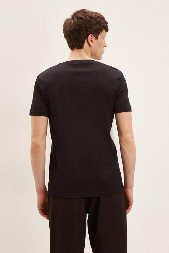 Burton Slim Fit Black Varied Stripe Block T-shirt 3