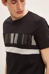 Burton Slim Fit Black Varied Stripe Block T-shirt thumbnail 4