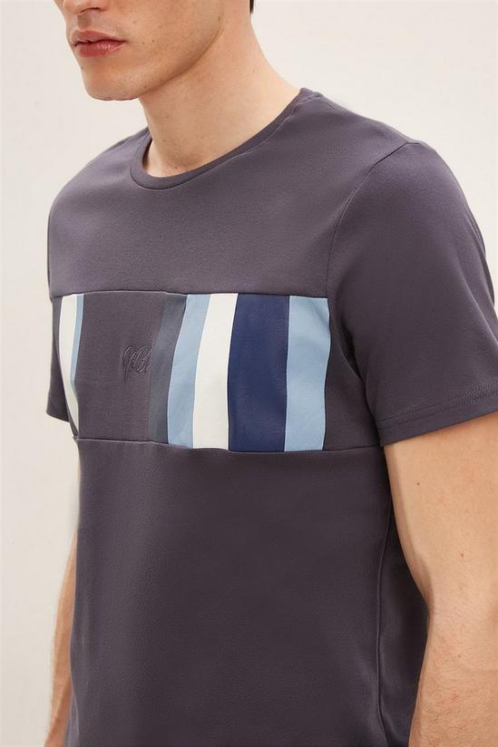 Burton Slim Stripe Blocked Panel T-shirt 4