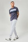 Burton Short Sleeve Slim Gradient Stripe Cut And Sew T-shirt thumbnail 2