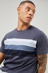 Burton Short Sleeve Slim Gradient Stripe Cut And Sew T-shirt thumbnail 4