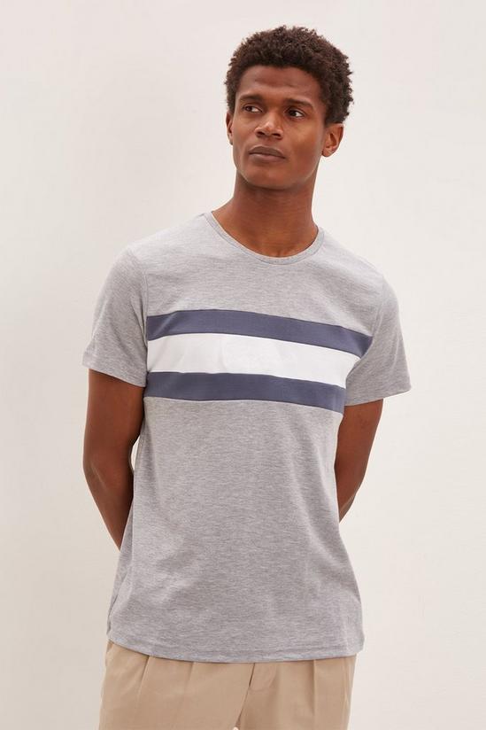 Burton Grey Colour Block T-shirt 1