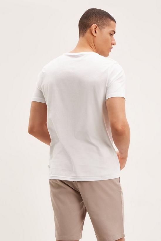 Burton Regular Fit White Short Sleeve Grandad T-Shirt 3