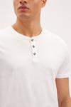 Burton Regular Fit White Short Sleeve Grandad T-Shirt thumbnail 4