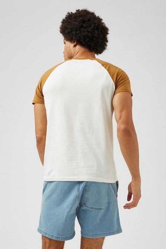 Burton Short Sleeve Ecru Rubber Raglan T Shirt 3