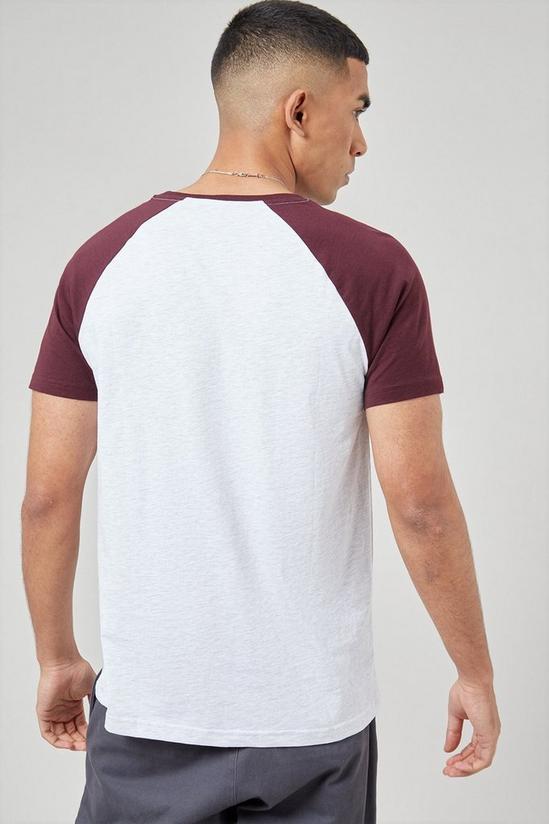 Burton Short Sleeve Frost Burgundy Raglan T Shirt 3