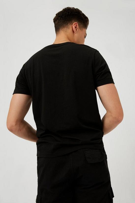 Burton 2 Pack Slim Fit Black Mixed Roll Sleeve T-Shirt 3