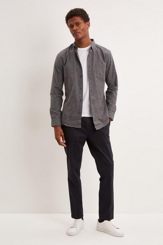Burton Relaxed Fit Grey Marl Checked Shirt 2