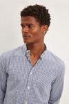 Burton Relaxed Fit Blue And Navy Gingham Shirt thumbnail 4