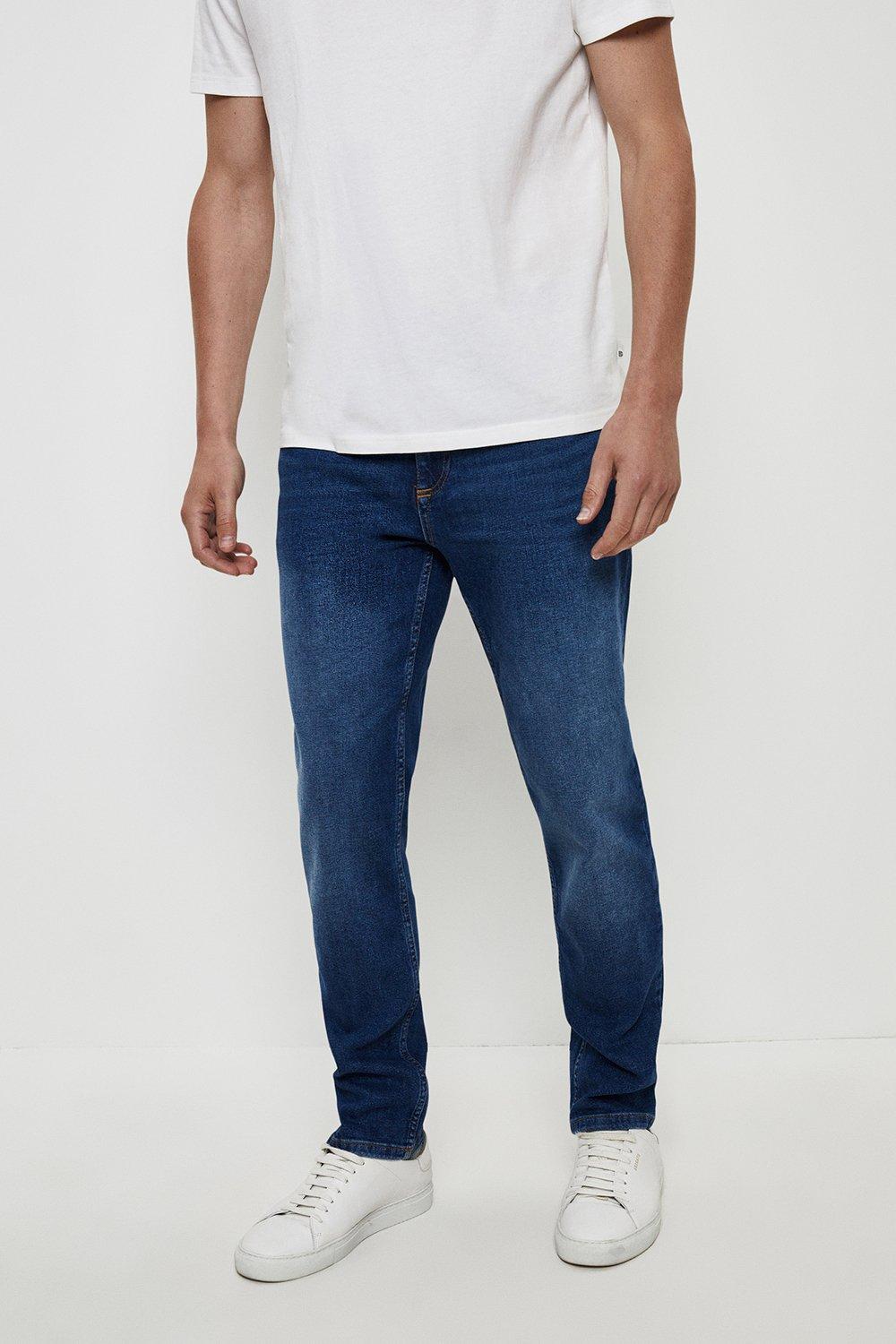 Jeans | Slim Fit Mid Blue Jeans | Burton