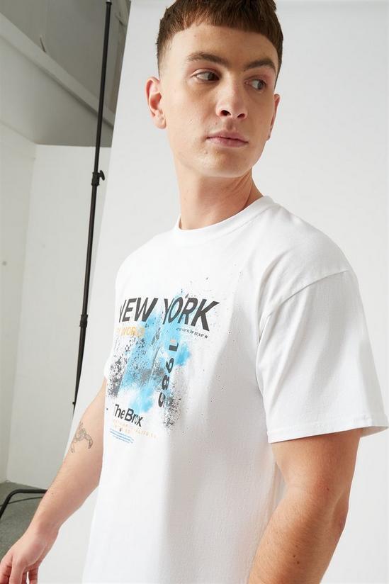 Burton White New York Spray Paint Print T-shirt 4