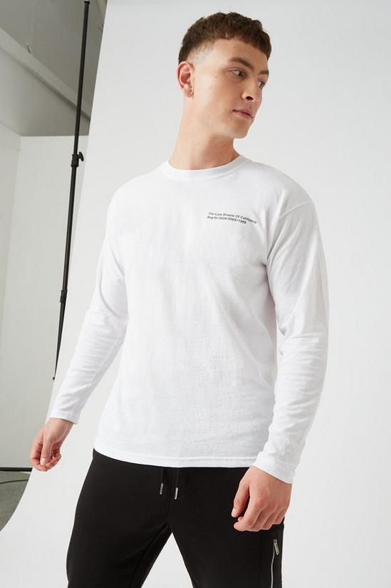 Burton White Long Sleeve Original Spray Print Tshirt 1