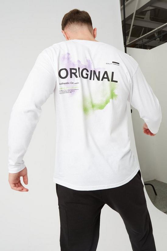 Burton White Long Sleeve Original Spray Print Tshirt 3