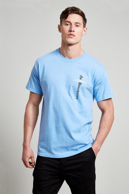 Burton Blue Long Sleeve No Boundaries Print T-shirt 1