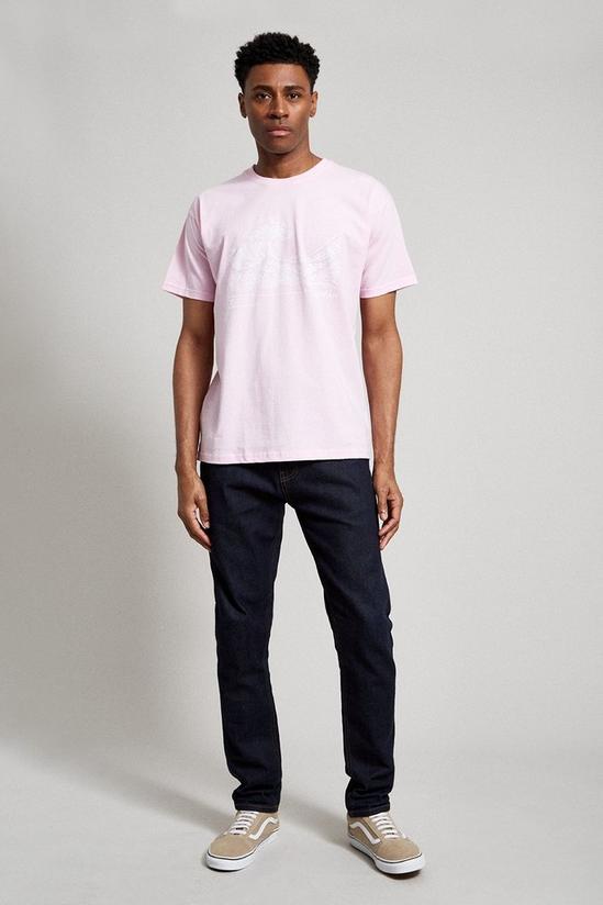 Burton Relaxed Fit Pink Wave Print T-shirt 2