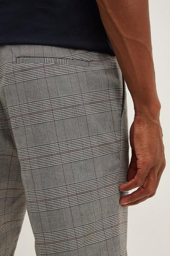 Burton Check Grey Chino Shorts 4