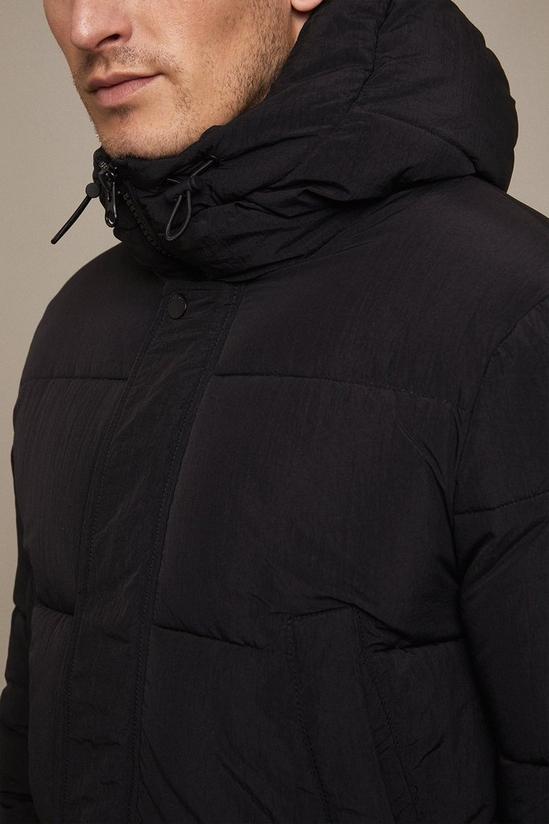 Burton Crinkle Nylon Hooded Longline Puffer Jacket 4