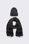 Burton Knitted Striped Scarf And Beanie Set thumbnail 1